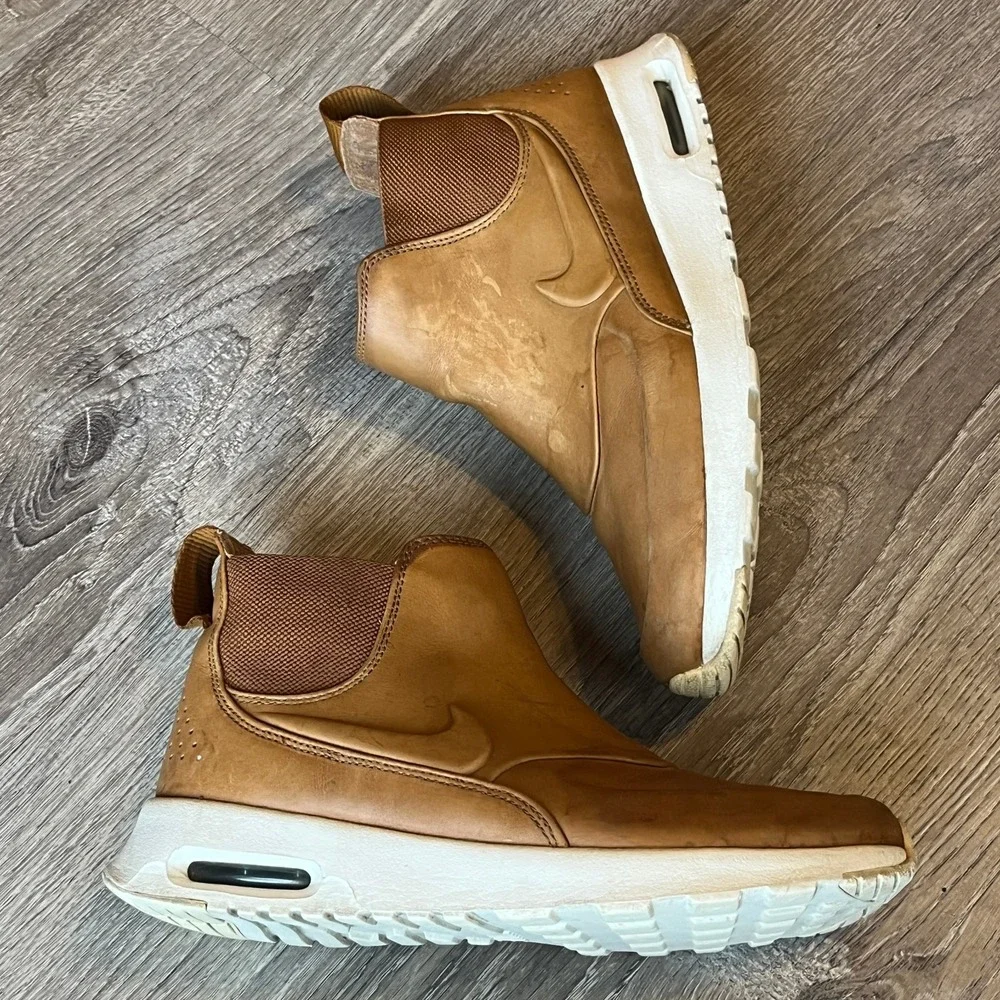 Nike Air Max Thea Ale Brown Leather Mid Chelsea Sneakers Womens 7 UK 4.5‎ EU 38